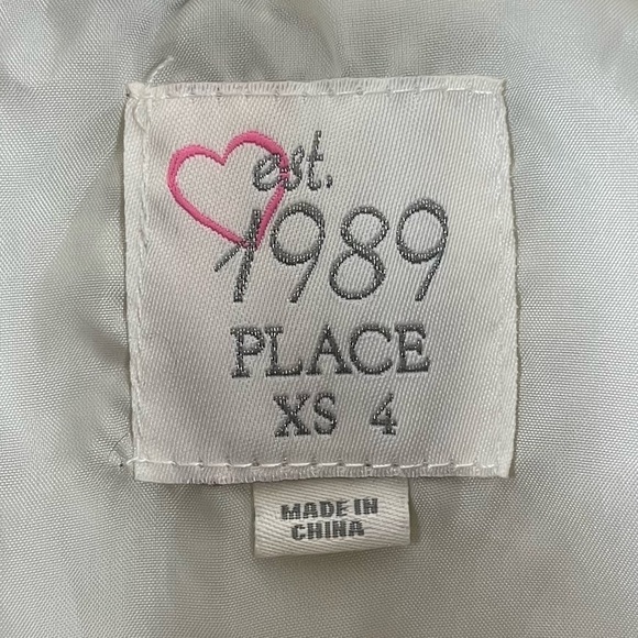 Children's Place XS Size 4 Sequin Animal Print Faux Fur Puff Vest Zipper Puffer - Picture 6 of 8